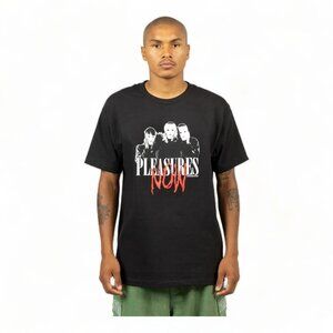 NEW PLEASURES MASKS BLACK TEE SZ SMALL